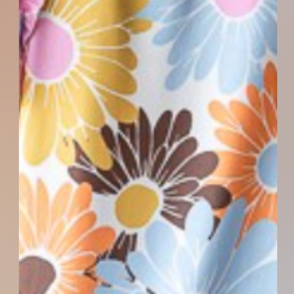 Floral Ruffle Sleeve Top - Multicolor - Picture 6 of 6
